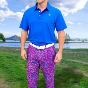 Hreski Purple and Blue Golf Pants